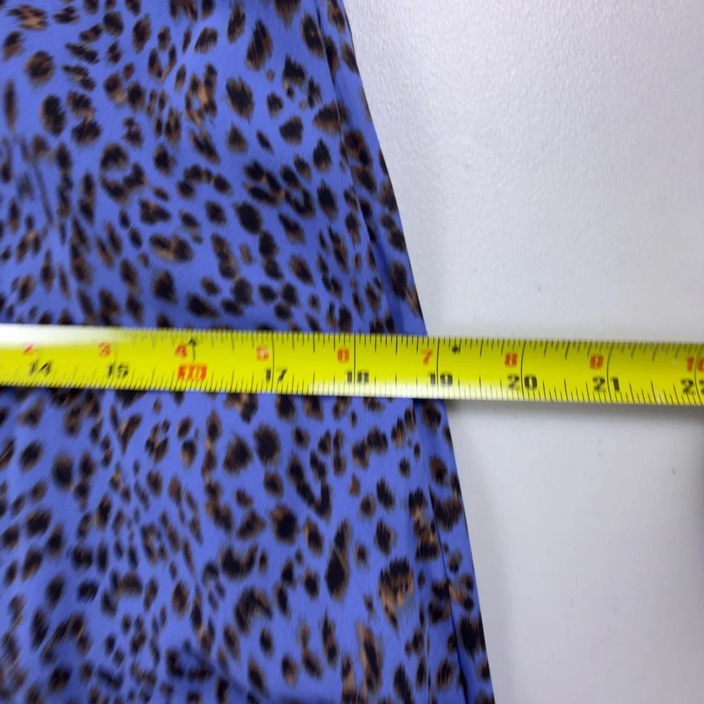 NWT Skies Are Blue Animal Print A-Line Skirt Brown Blue Size XS